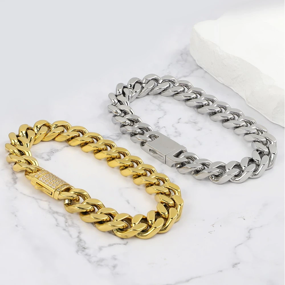 Stainless Steel cuban chain Braided Bracelet Stainless Steel cuban chain Braided Bracelet