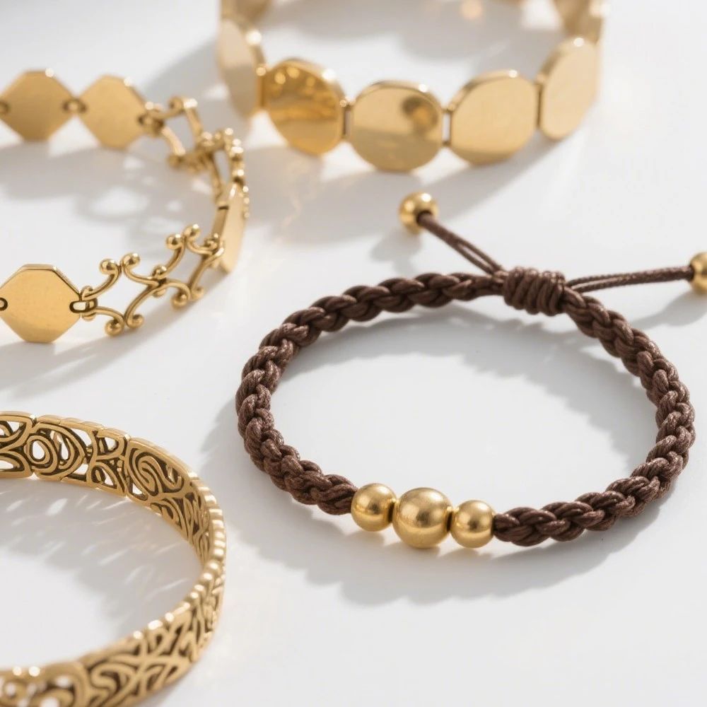 Brass Interlocking twisted rope Bracelet Brass Interlocking twisted rope Bracelet