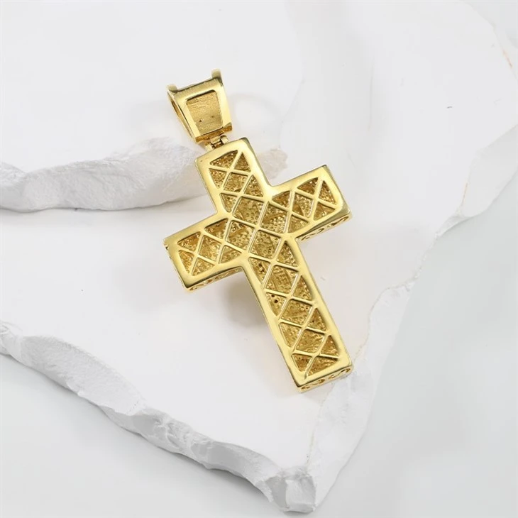 Double-Frame Iced Out Zircon Cross Pendant Necklace best