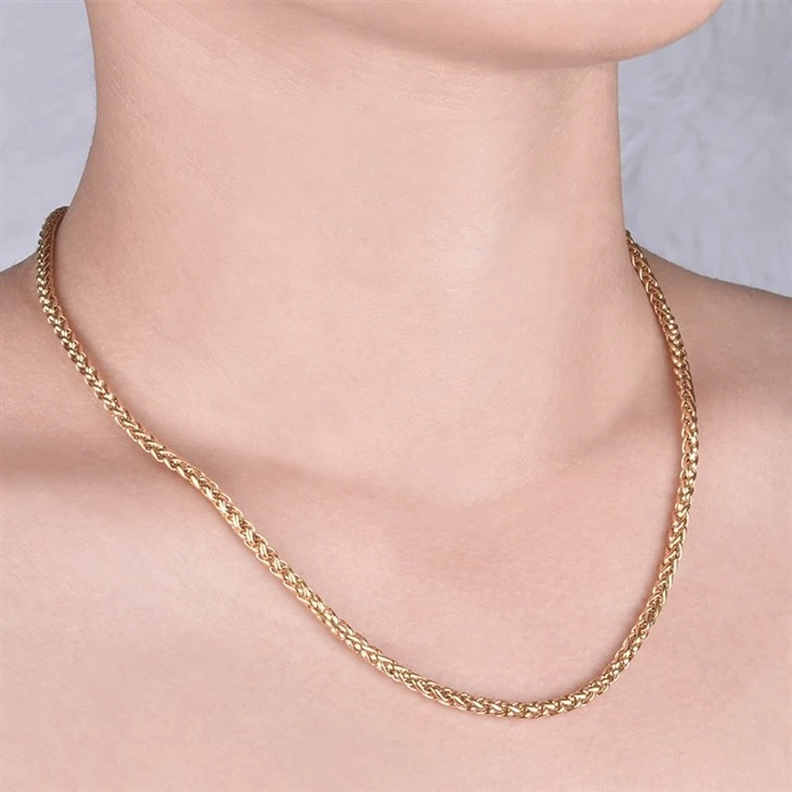 Slim Twisted Rope Chain Minimalist Necklace high quality Slim Twisted Rope Chain Minimalist Necklace high quality